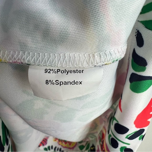 CK BRADLEY Mock Neck Halter Maxi Dress Puma Cat Floral Print tropical vibrant - Picture 9 of 16